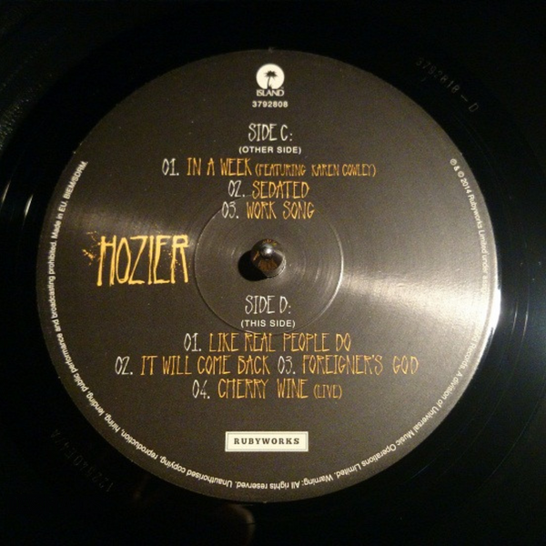 Вінілова платівка Hozier &ndash; Hozier (2LP, 2014, Europe, 3792818) 3792818 фото
